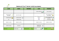 MENUS Semaine du 13 au 17 janvier 2025