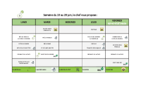 Menus Semaine du 23 au 27 juin 2025