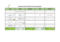 Menus Semaine du 26 au 30 mai 2025