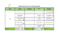 Menus semaine du 9 au 13 juin 2025
