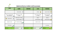 MENU Semaine du 30 juin au 4 juillet 2025