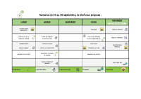 Menus du 22 au 26 septembre 2025