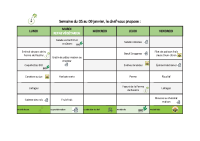 Menus du 5 au 9 janvier 2026