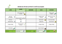 Menus du 30 mars au 3 avril 2026